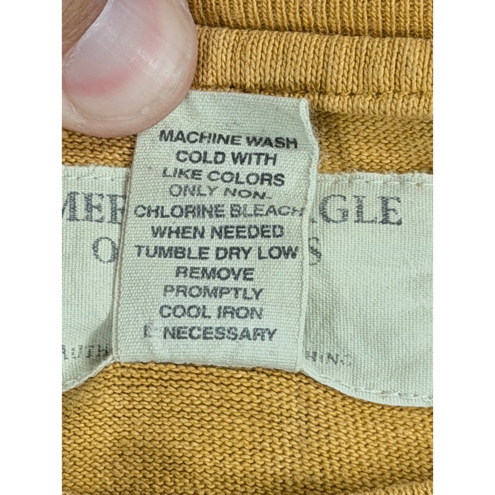 Vintage American Eagle Mens Yellow Long Sleeve Football Tee Shirt Number 6 Large - Picture 10 of 10